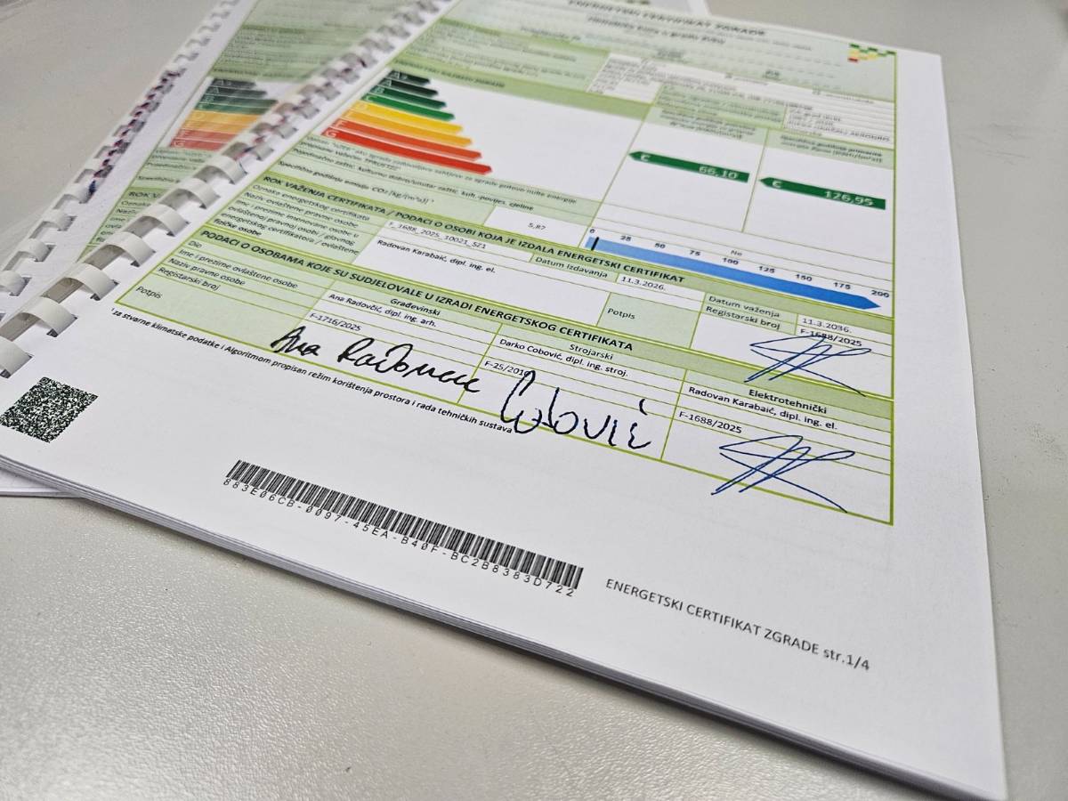 Tiskani energetski certifikat zgrade